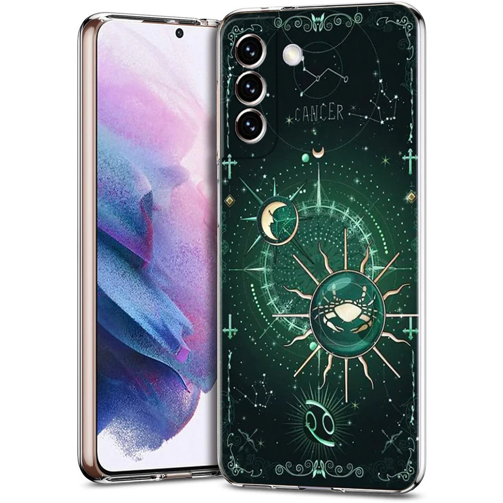 Constellation Transparent Cover for Samsung Galaxy S24 S23 S22 S20 S21 FE Ultra S24 S23 S10 S10E S9 Plus 5G Phone Case Capas Bag