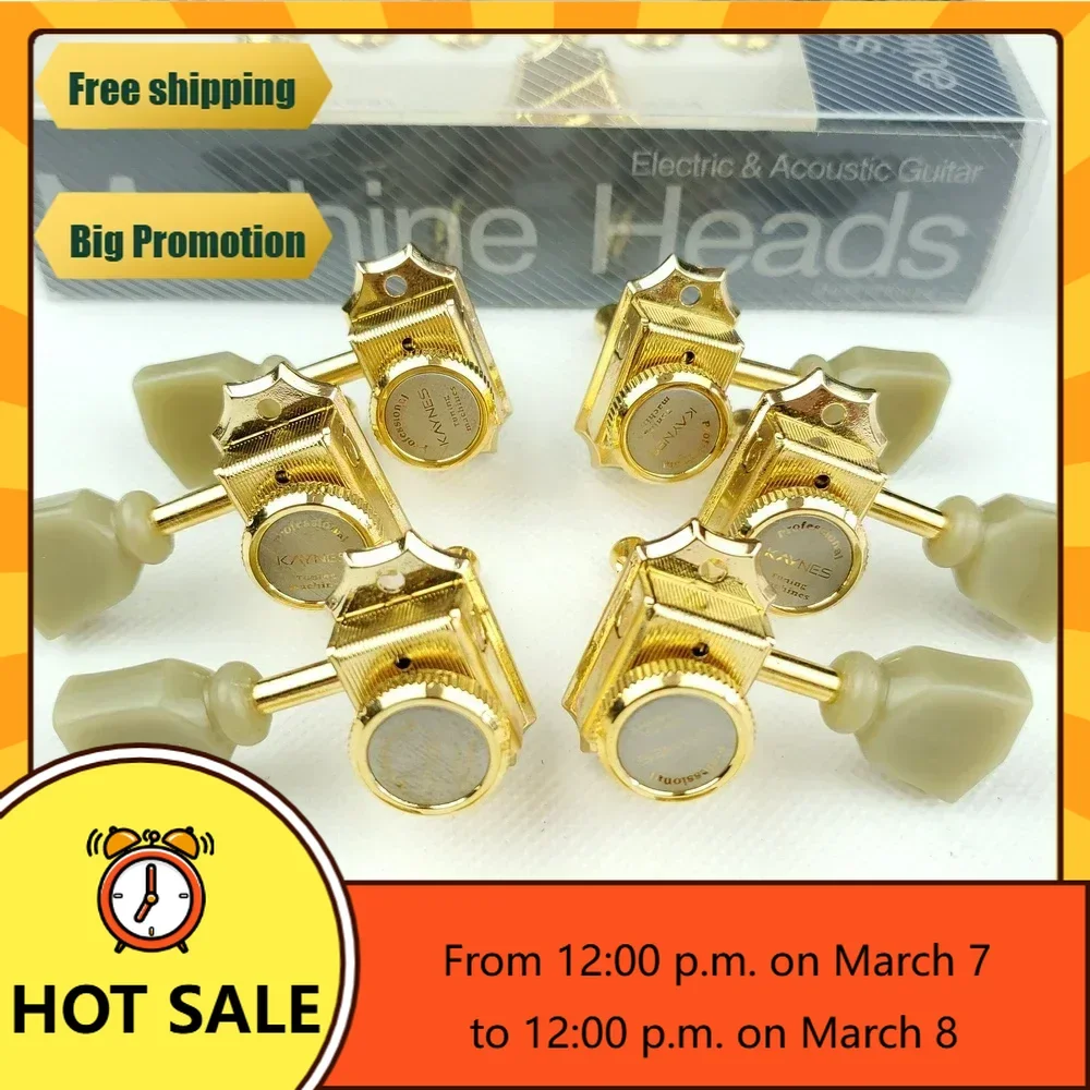 

QX-Music Store-1 Set 3R3L Vintage Deluxe Locking Electric Guitar Machine Heads Tuners For LP SG Electric Guitar Tuning Pegs