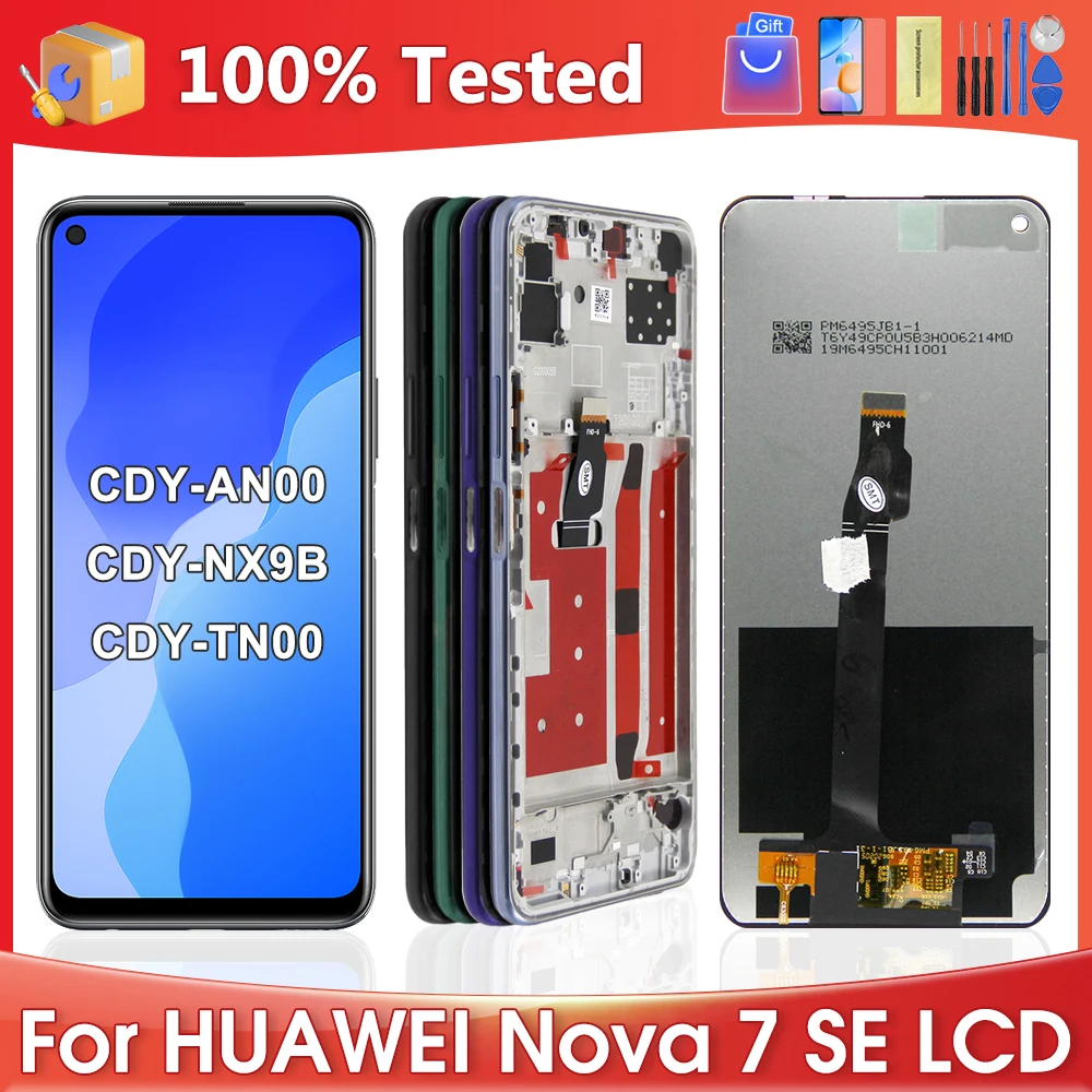 6.5\'\'For HUAWEI Nova 7 SE For P40 Lite 5G For Honor 30S LCD Display Touch Screen Digitizer Assembly Replacement