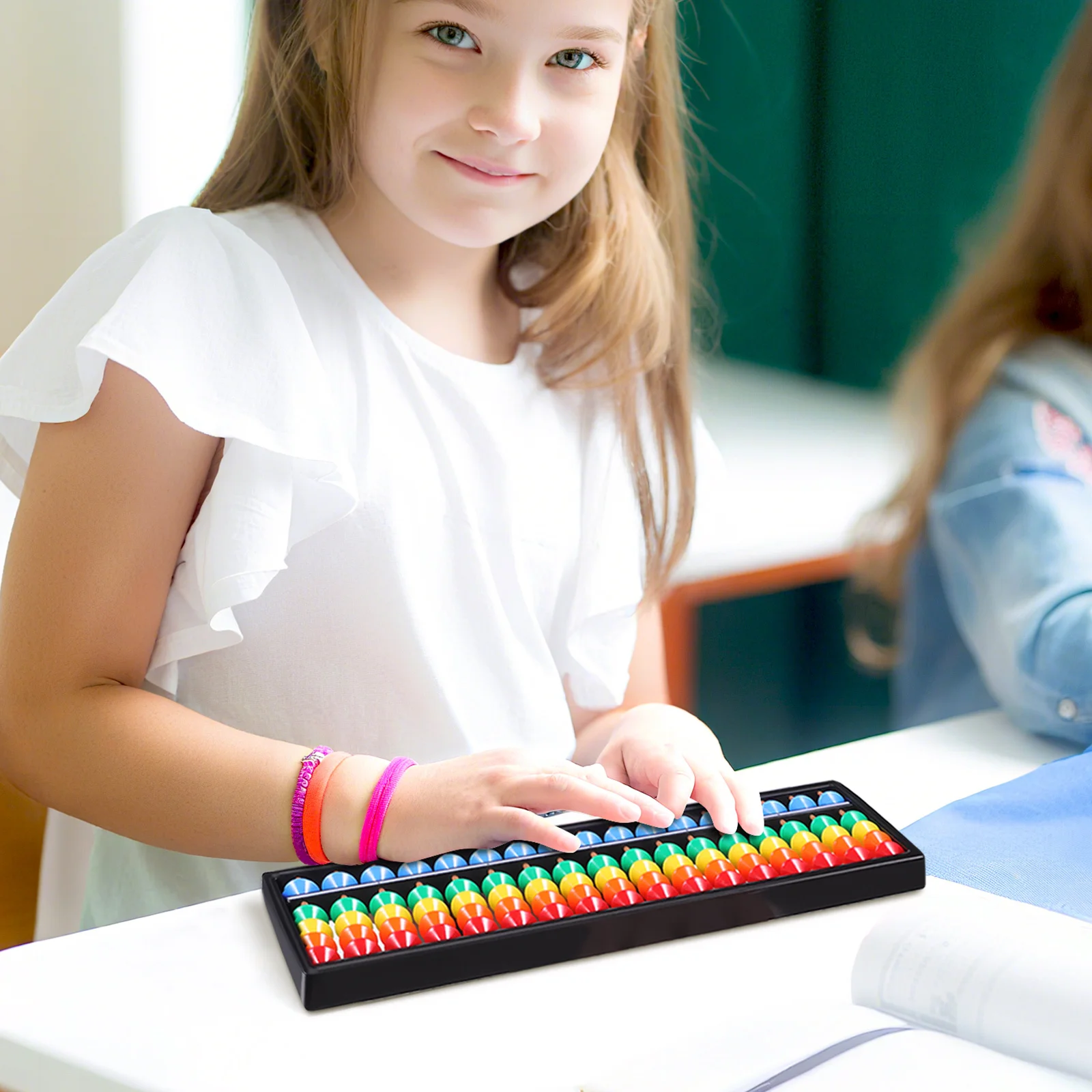 

1Pcs Plastic Abacus 17 Rods Arithmetic Counting Educational Tool for Students Mental Calculation Calculator