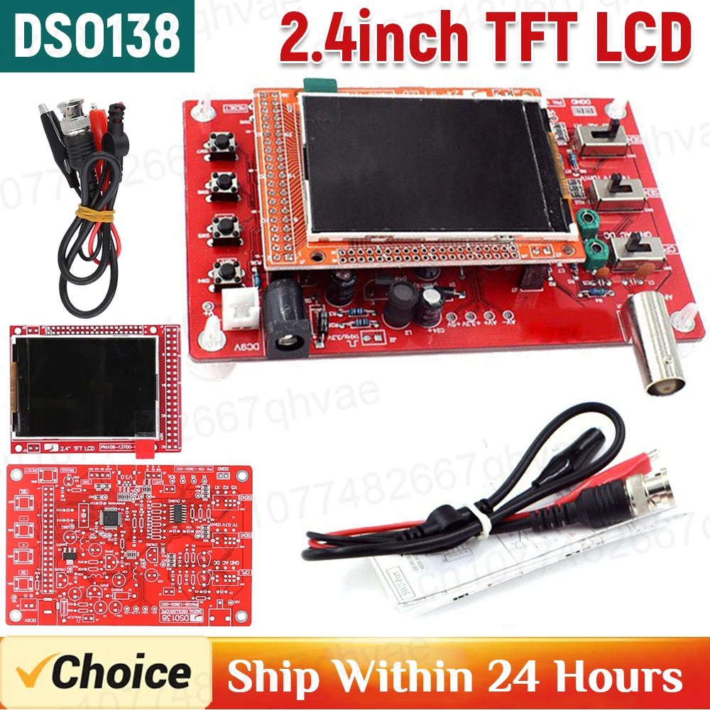 DSO138 oscyloskop cyfrowy 2.4 calowy zestaw oscyloskop cyfrowy TFT DIY części do nauki zestaw 200KHz 1Msps 12Bit