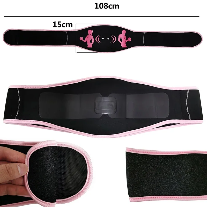 

108cm Abdominal Muscle Trainer Smart Abdominal Toning Belt Fitness Abdomen Massager Muscle Toner USB Recharge