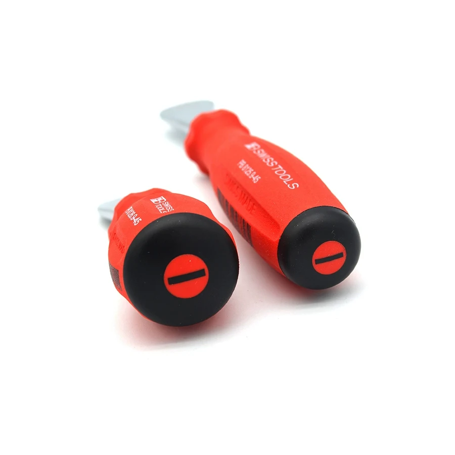 Imagem -03 - Swiss Pb-pequena Chave de Fenda com Swissgrip Handle Flat Shaped Curto Pequeno Parafuso Faça Você Mesmo Hand Tool 8125.945 842. 9-45
