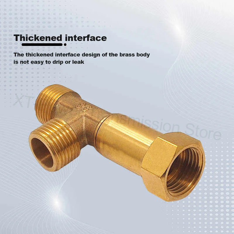 Brass Thickened Extension Water Pipe Threaded Direct Joint 1/4 