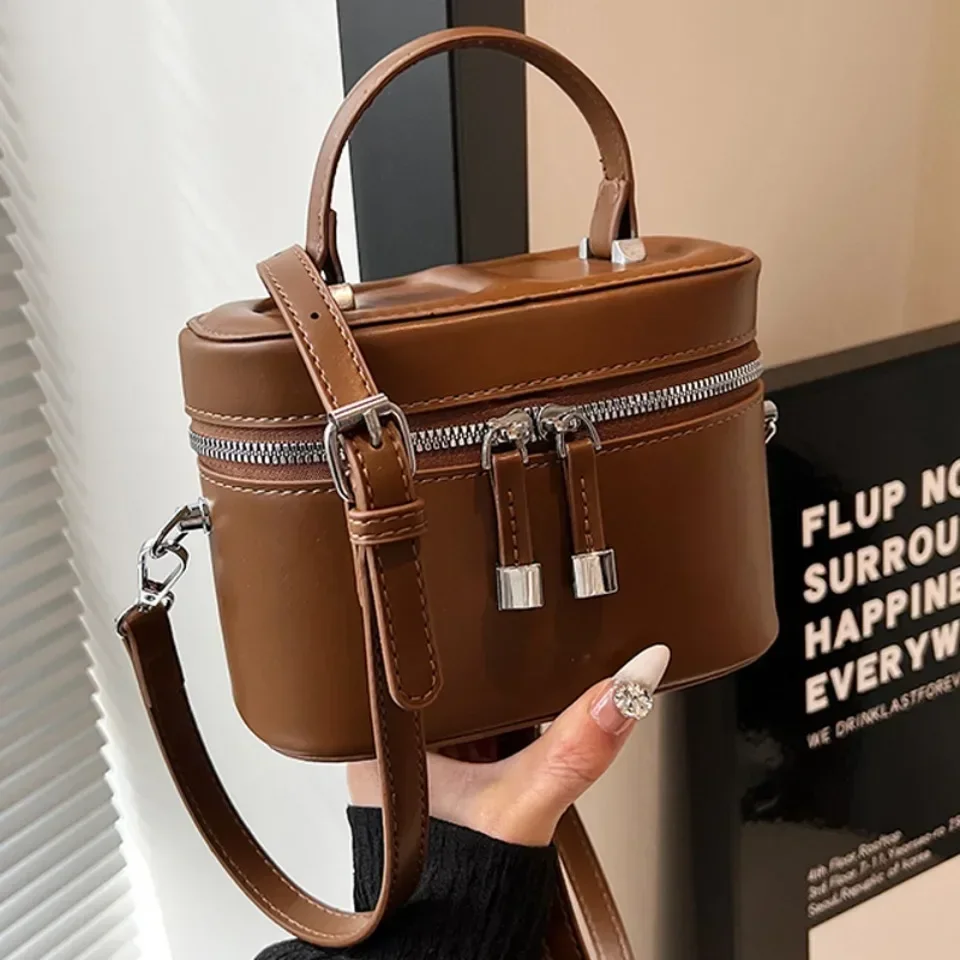 

Korean High-Grade Sense Women Mini Crossbody Bags New Simple All-Match Soft Handle Handbag Lady Fashion Flap Bucket Bag