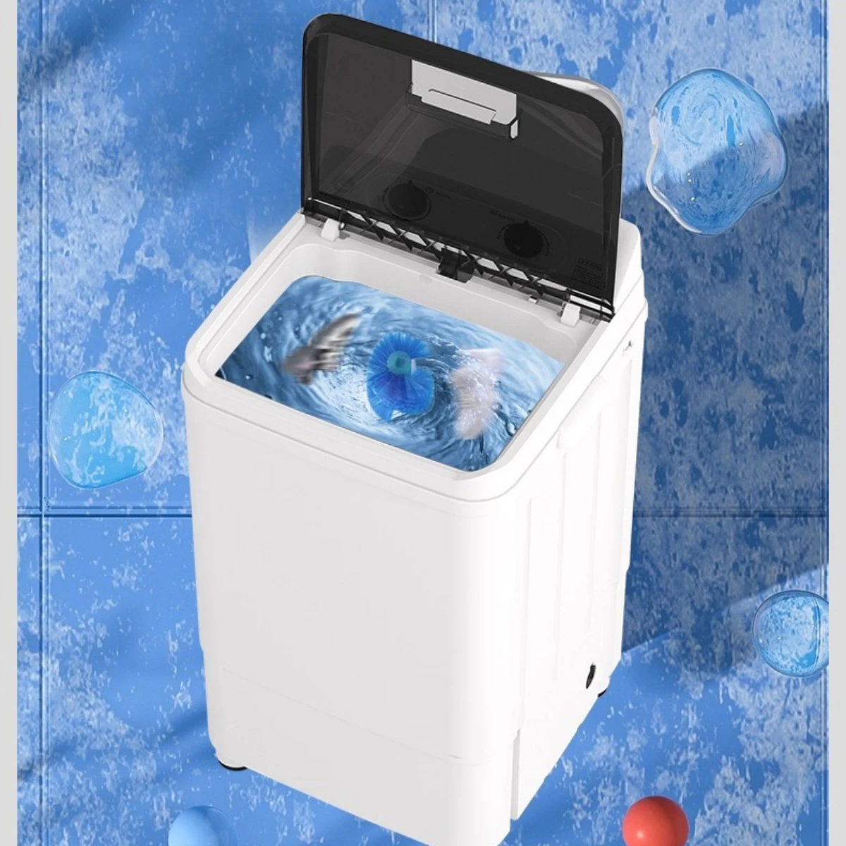 Small Semi Automatic Top Load Washer All-in One Wash  Spin Large Capacity for Home/Apartment/Rental  portable washing machine