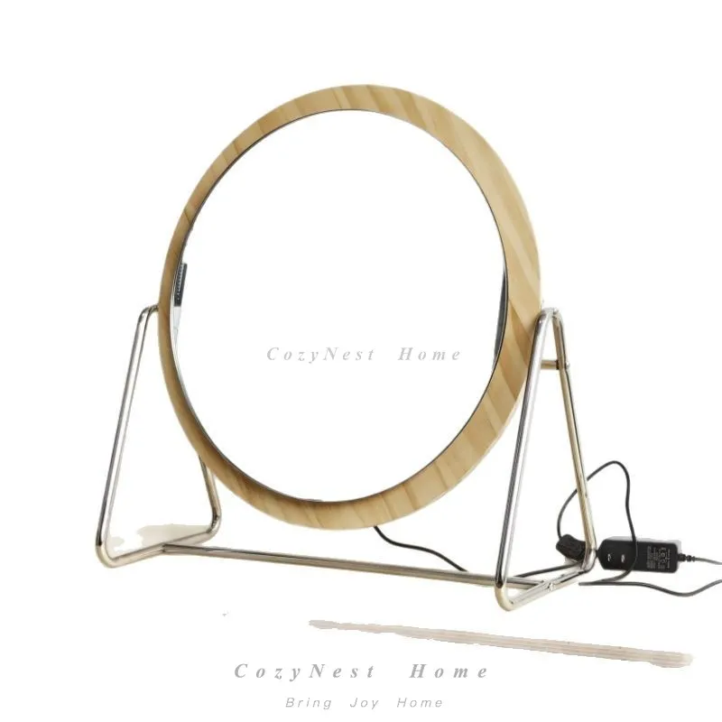 For ancient round desktop large makeup mirror ins wind DIY bedroom table dressing mirror