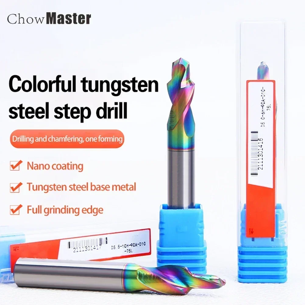 Counterbore Step Chamfer Drill Tungsten Steel Step Drill Two-Stage Step M3-12M Countersunk Screw Countersunk Chamfer Drill