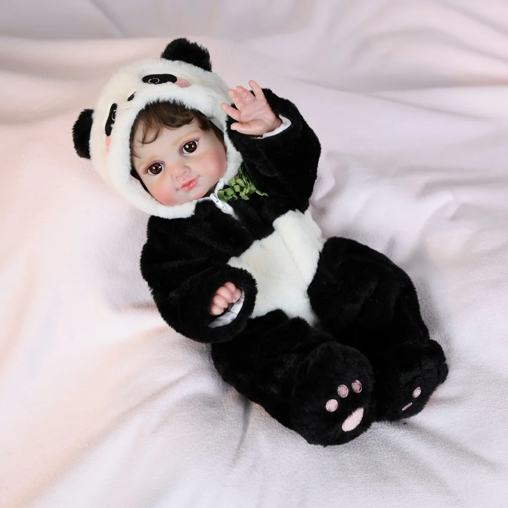 Cloveray 20 بوصة كامل الجسم الفينيل واقعية تولد من جديد دمية طفل دمية رئيس قابل للتعديل 35 °   عموديًا، 360 °   هدية عيد الميلاد للأطفال أفقيًا