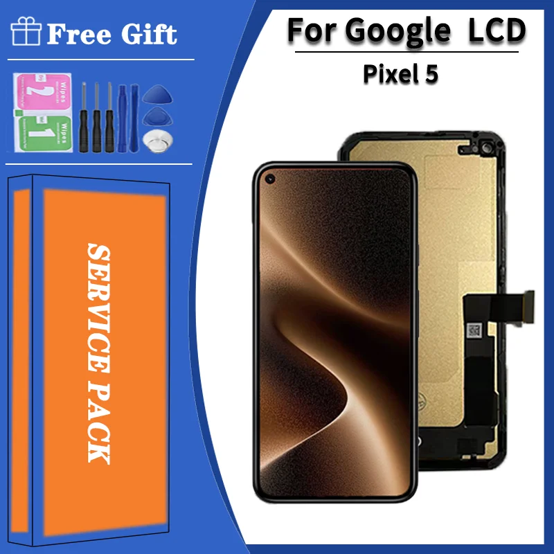 TFT-Bildschirm für Google Pixel 5, LCD-Display, Touchscreen, Digitizer-Baugruppe GD1YQ, GTT9Q, G5NZ6, Display-Reparaturteile
