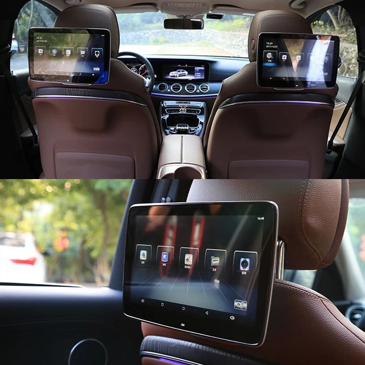 Smart Android 10 Hoofdsteun Monitor Digitale TV-eenheid Auto Achterbank Entertainment 2g Ram 16g Rom Hoofdsteun Auto Monitor