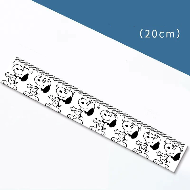 20cm Snoopy Straight Ruler Cartoon Transparent Plastic Rulers Drawing Measuring Tool Student Stationery School Office Supplies