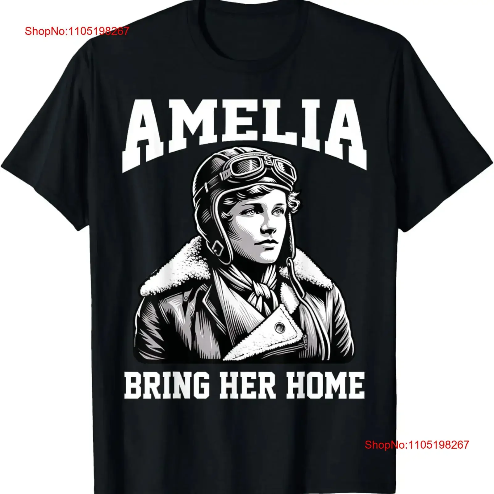 

Amelia Bring Home Missing Person Female Aviator T Shirt vintage Washed designer clothes Stretched Versatile Soft graphic