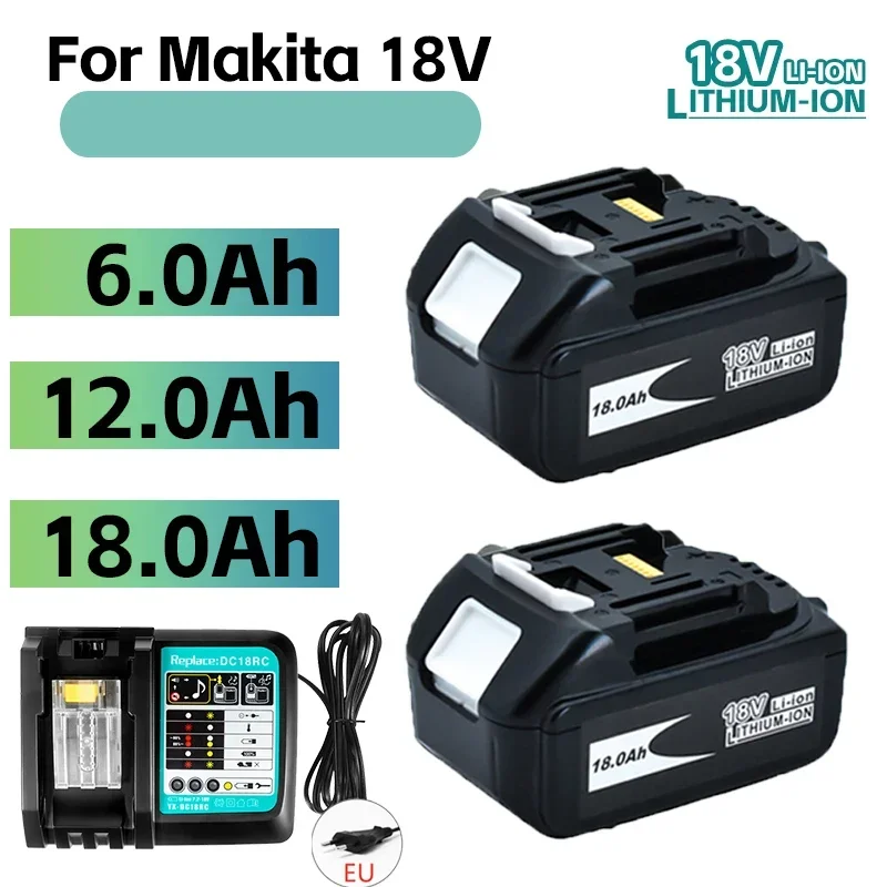 For Makita Original With LED lithium ion battery 18V 6.0，12.0,18.0Ah LXT BL1860B BL1860 BL1850 rechargeable power tool battery