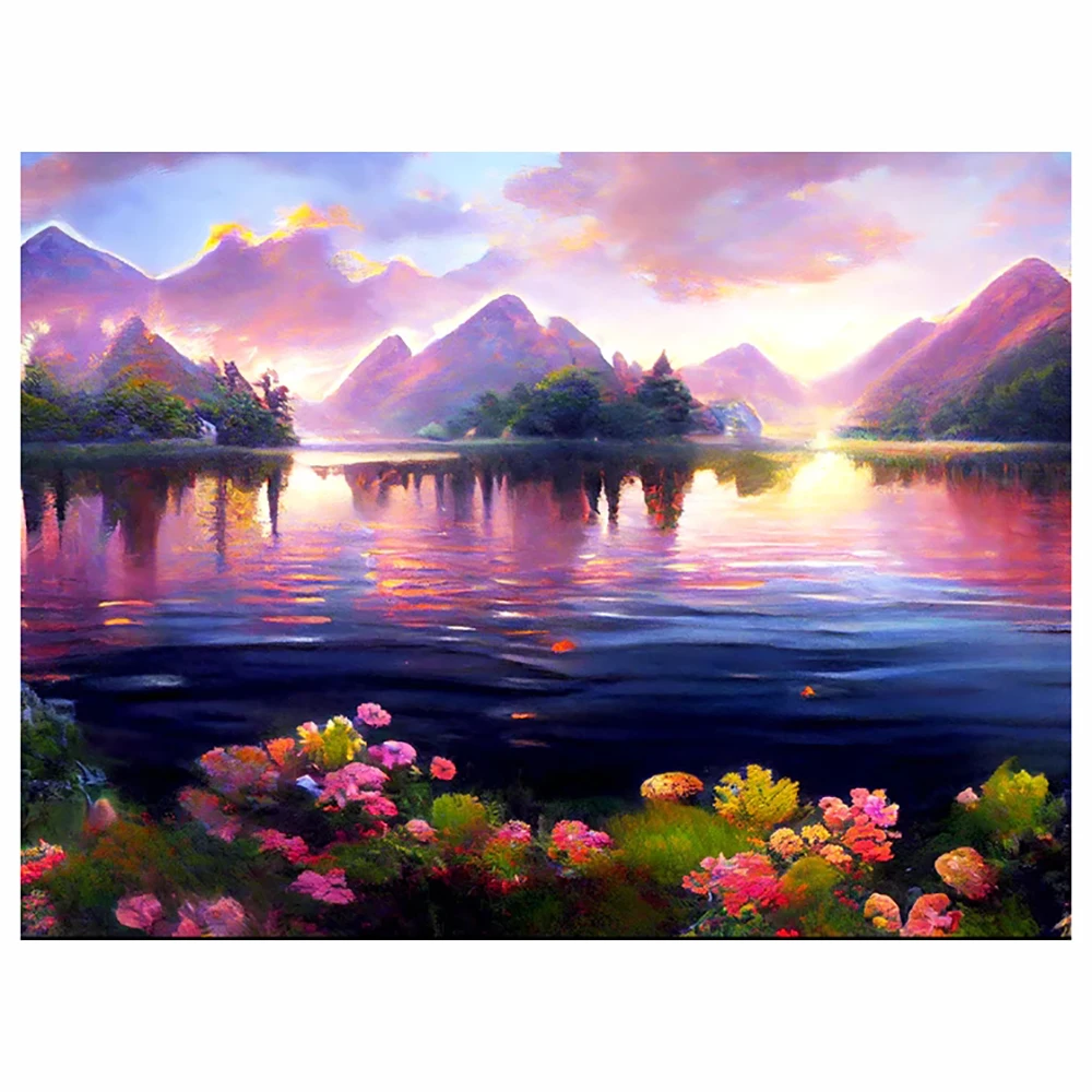 

5D Diamond Painting Distant Mountain Full Square/Round Rhinestone Hobby Crafts Mosaic Handmade Gifts Cross Stitch Home Decor