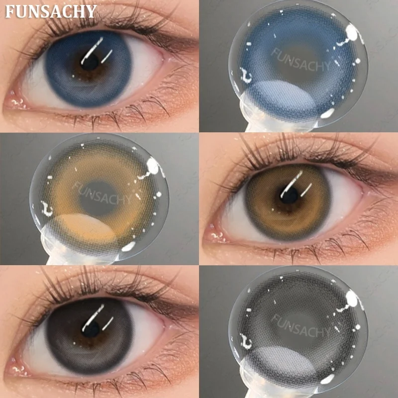 FUNSACHY 1 Paar Colorcon koreanische Linsen, farbige Kontaktlinsen für Augen, Linsen, natürliche Linse, kosmetische Kontaktlinsen, modische Schüler