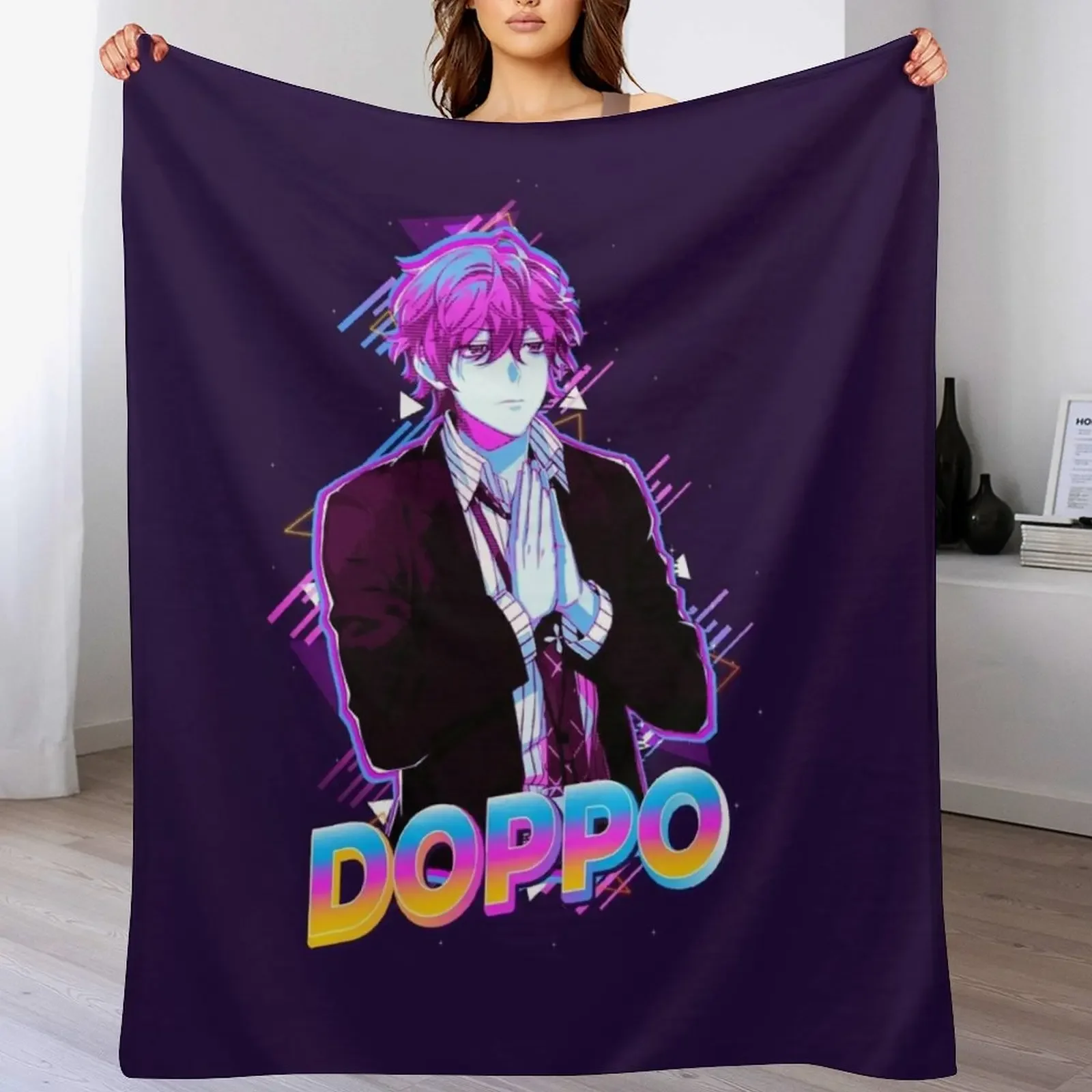 

Doppo Kannonzaka Hypnosis Mic Throw Blanket Cozy Light Blanket for Travel Camping Picnic
