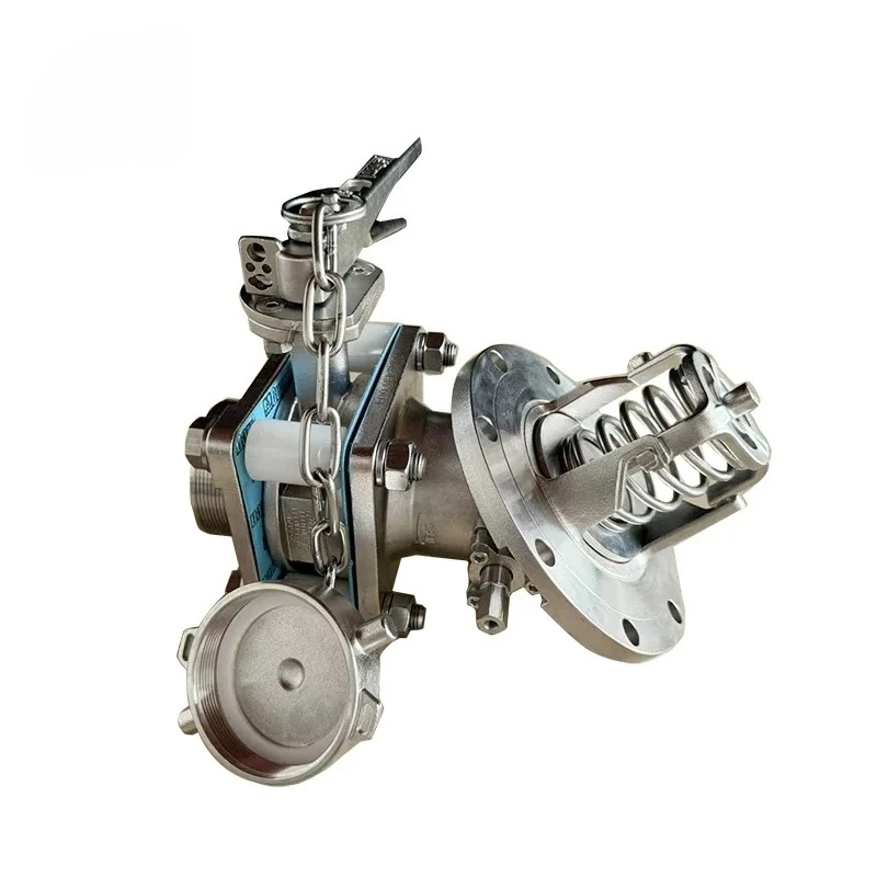ISO Tank Container Spare Parts 3 inch 45 Degrees Bottom Discharge with Sample Valve