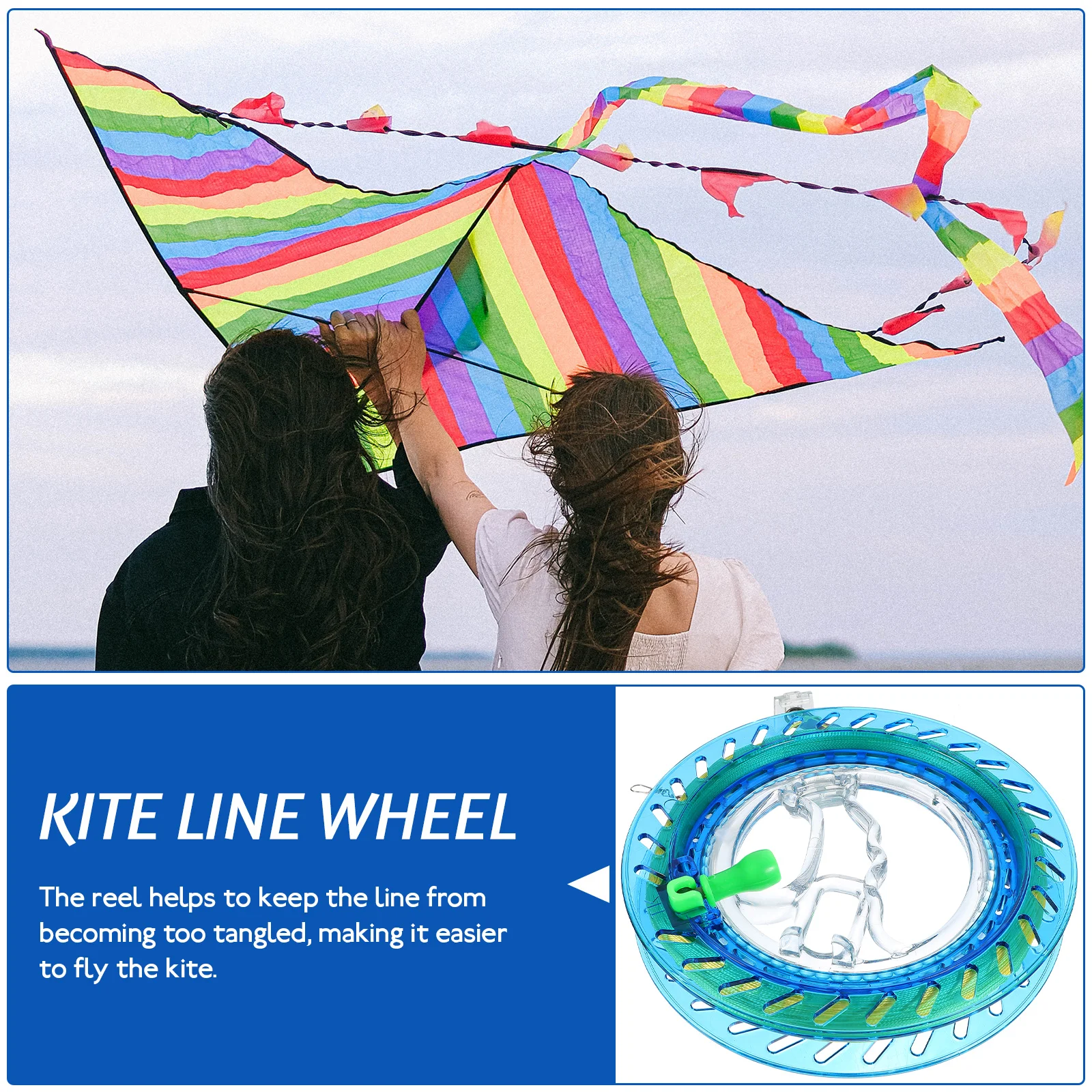 ABS Onbreekbaar Lager Kite Reel 400M Lijn 20CM Kristal Kras Slagvast Slot Ontwerp Gemakkelijk voor Kinderen