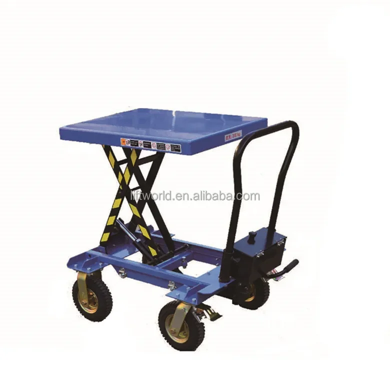 

200KG garden use lift table Trolley Garden trolley for plant Rough terrain Lift table trolley with casters