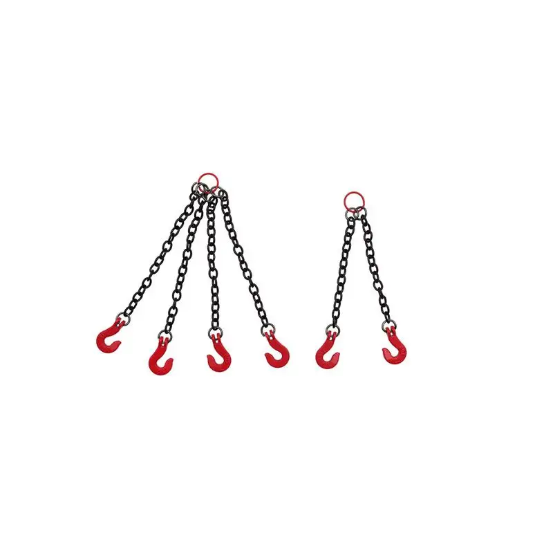 RC Model Simulation Crane Chain Metal Decor Part With Printed Words Double Hook Four Hook Truck Crane Iron Chain Decor Accessor