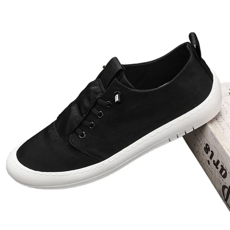 

New Men's Shoes 8733 Breathable Slip-On Canvas Shoes Low-Top Men's Casual Shoes with Front Lacing
