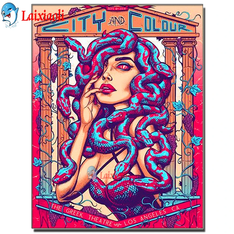 Diamond painting horror monster woman snake diamond embroidery diy full diamond mosaic decor 5d Square round diamond pictures