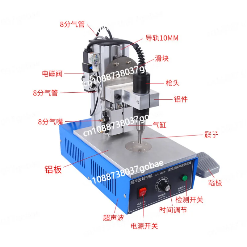 Ultrasonic spot welding machine flat mask ear strap N95 ear strap machine