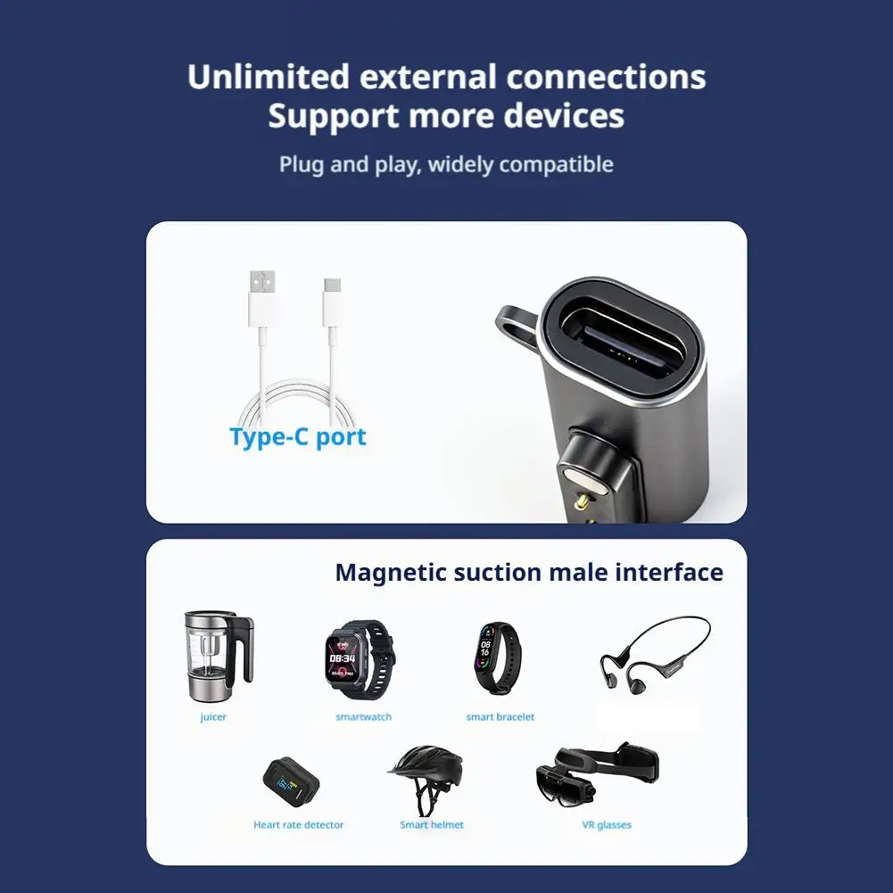 2Pin Magnetic Charging Adapter 5V1A Universal Charger Converter For Smart Devices Home Appliances view 4