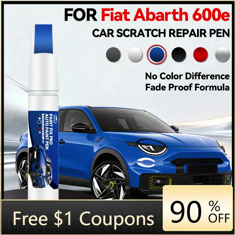 Accesorios para Reparación de Pintura de Autos, Lápiz Reparador de Arañazos para FIAT Abarth 600E 2024-2025, Rojo 159, Blanco, Verde