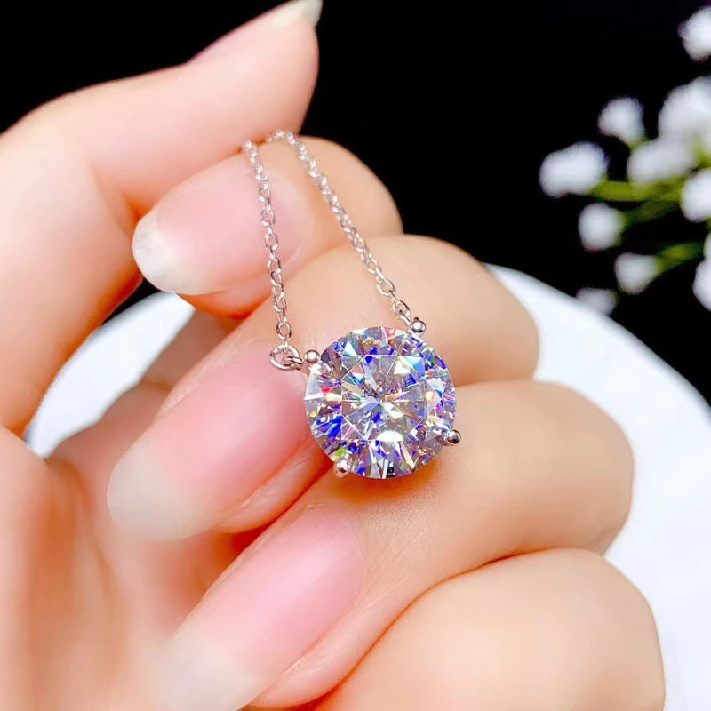 

5ct Moissanite Super Popular Styles Necklaces Ladies Party Play 925 Sterling Silver Jewelry Luxury Jewelry Designers