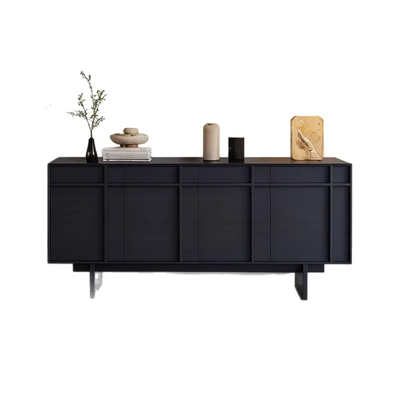 

Small hibiscus, medieval style solid wood dining side cabinet, living room household large and small apartment type retro style