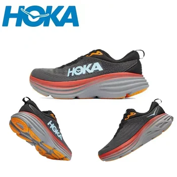 Hoka One Bondi 8 경량 조깅 야외 러닝화, 마라톤 트레일 쿠션 신발, 신축성 있는 여성 남성