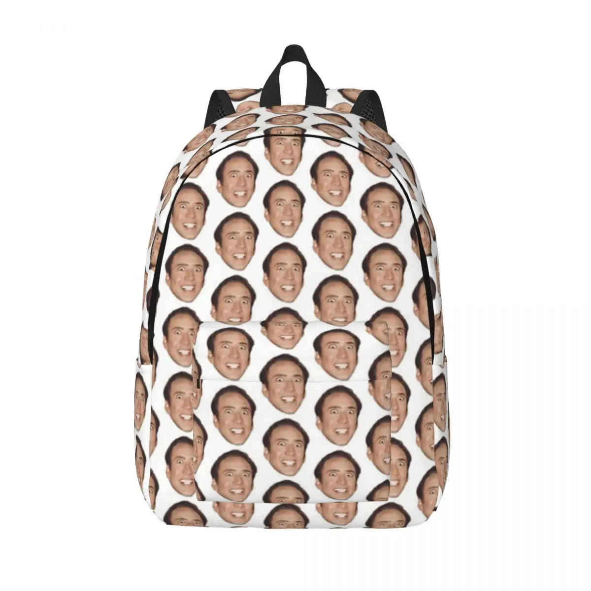

Nicolas Cage Face Pattern Design Graphic Student Backpack School Bag Hiking Travel Daypack for Men Women Bookbag Shoulder Bags
