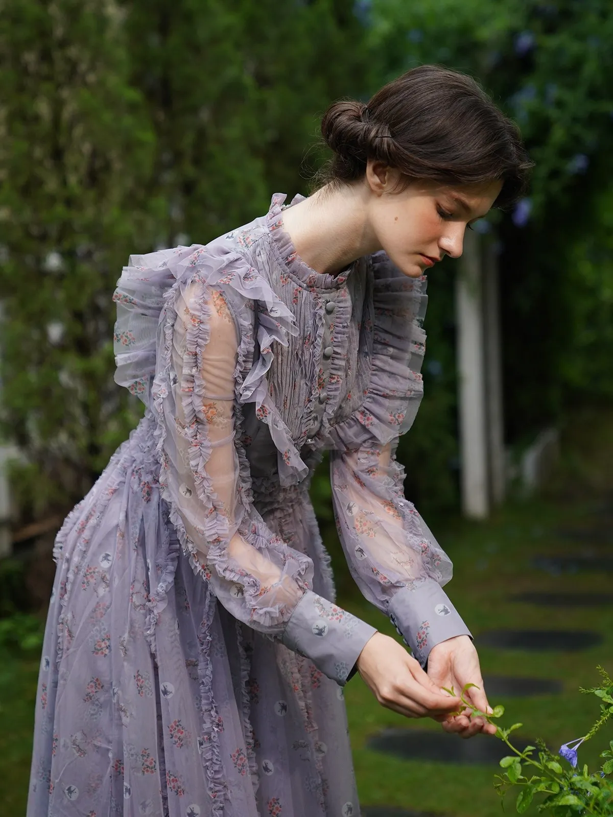 티이하일리 봄 화려한 여성 드레스 긴 소매 레이스 자수 롱 플로어 드레스 여성용 S-XL 빈티지 하이웨이스트 2026 레이어드