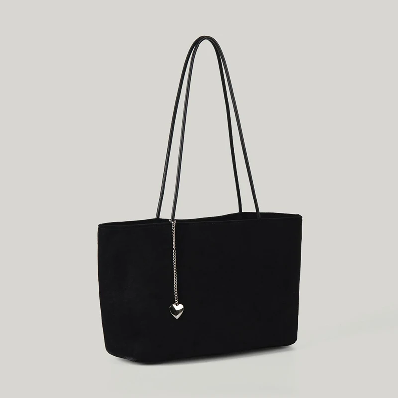 Umhängetasche aus Kunstwildleder mit Hirschmuster, Vintage-Tragetasche für Damen im Herbst und Winter, koreanische einfache vielseitige Handtasche mit mattierten Hirschstreifen – Detail 5