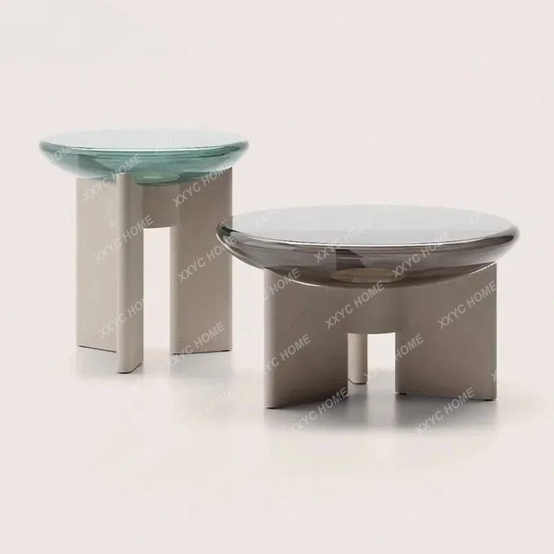 X-S modern creative art transparent resin side table HG