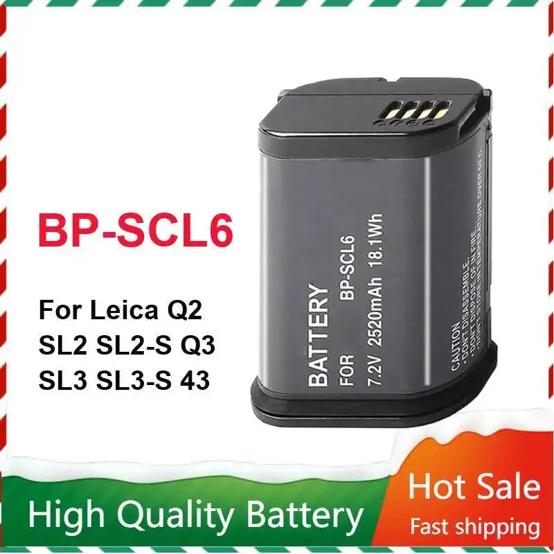 

Camera Battery 2520Mah For Leica Q2 SL2 SL2-S Q3 SL3 SL3-S 43 BP-SCL6 Hardwearing Rapid Charging