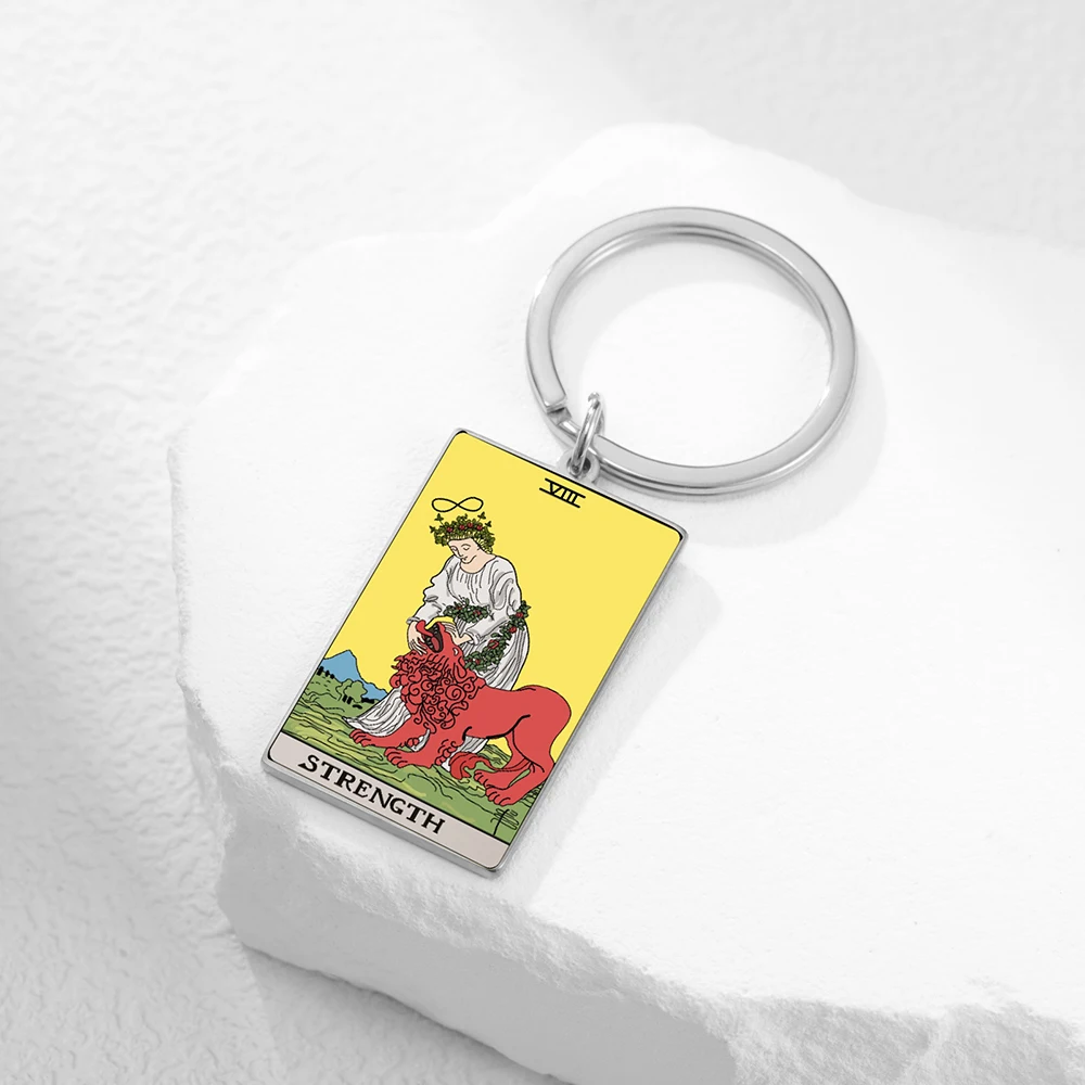 Dawapara بطاقات التارو المفاتيح متعددة نمط ملون التارو الرائد أركانا علم التنجيم العرافة تميمة سحرية مجوهرات من صلب لا يصدأ