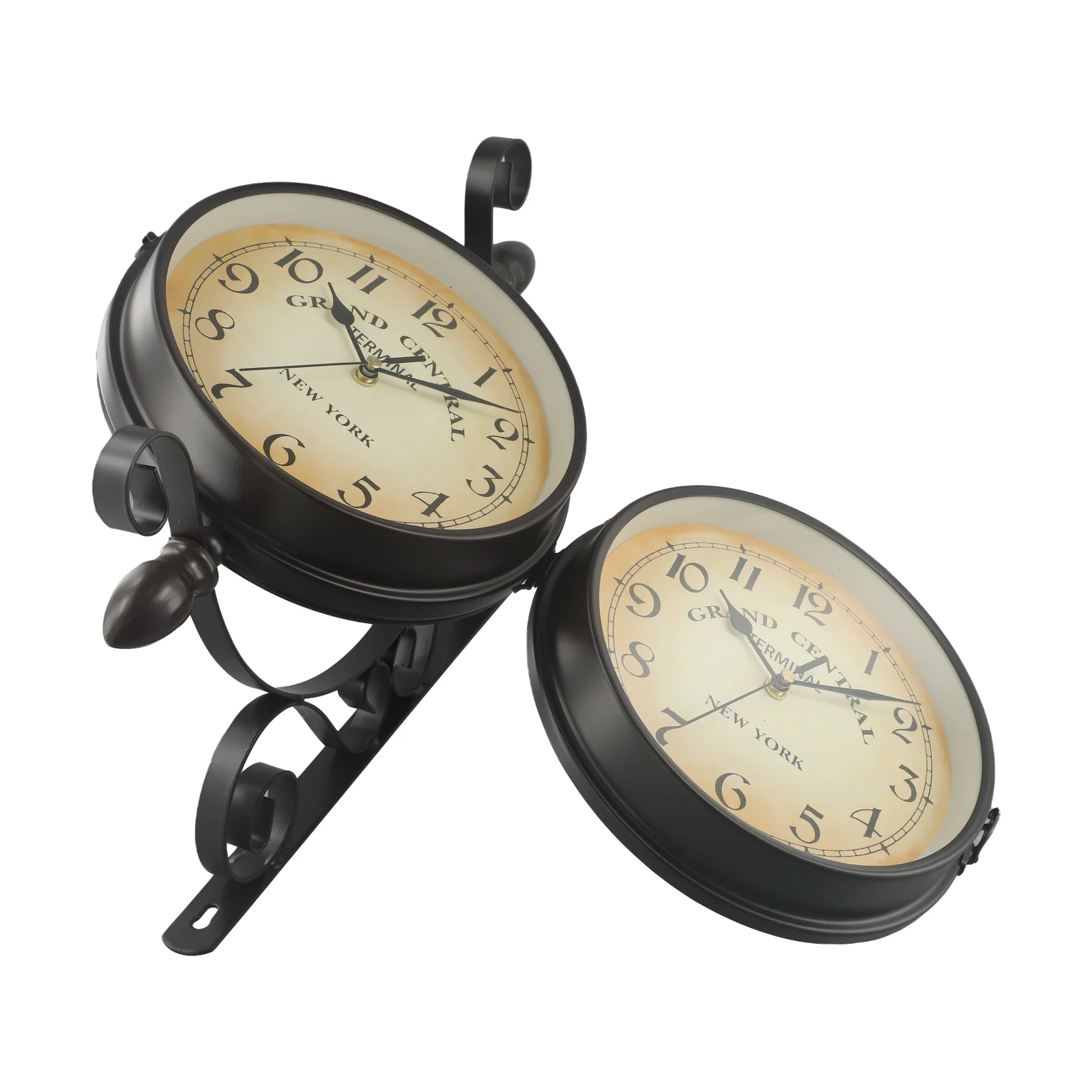 

Sophisticated Antique Style Dual Face wall clock Designed To Complement Various Interiors While Providing Accurate Timekeeping