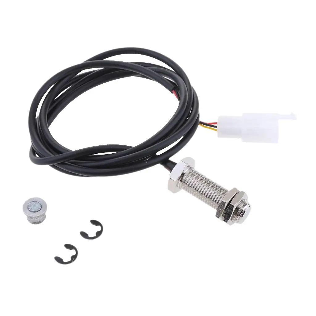 Odometer Sensor Cable With 2 Magnets for ATV Scooter Motorcycles Digital Odometer Speedometer Tachometer 3 pins Sensor Cable