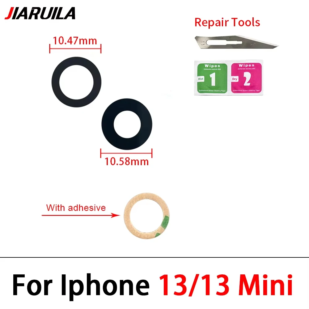 NEU Getestet für iPhone 13 Pro Max 13mini 14 16 Plus 6s Kameraglaslinse Rückkameraglaslinse mit Kleber Ersatz Reparatur