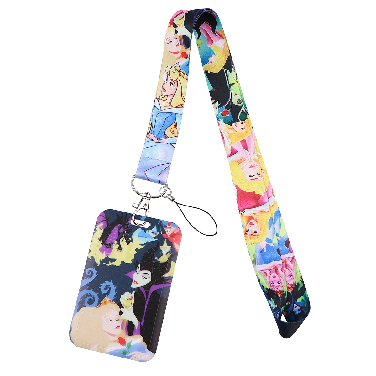 A3457 Cute Cartoon princess Lanyard For Keys ID Credit Bank Card Cover Badge Holder Phone Key Lanyard Keychain Accessories Gift