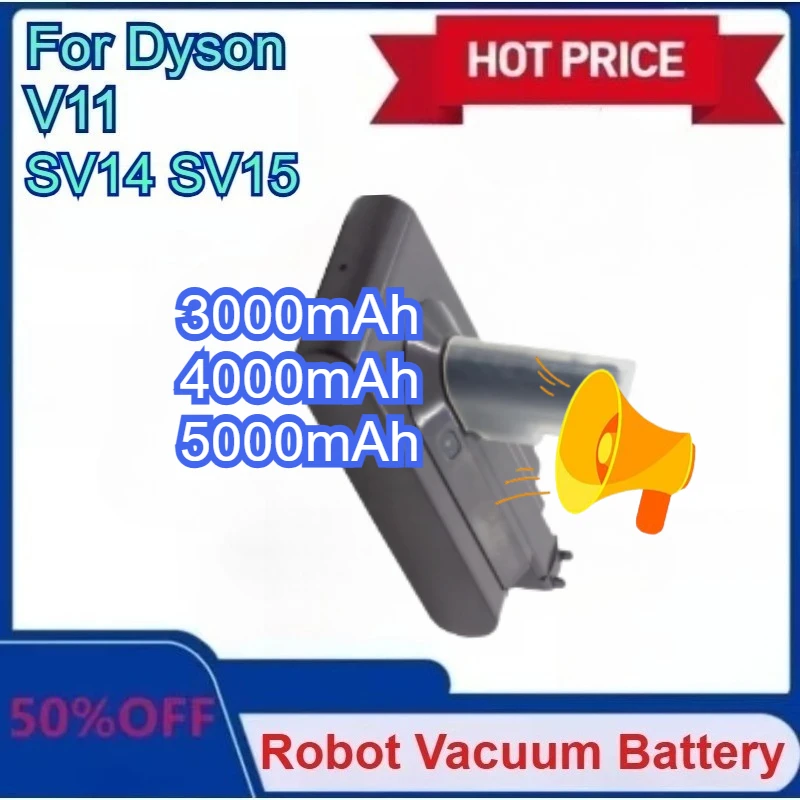 

5000mAh Battery for Dyson V11 Vacuum Cleaners Fluffy SV15 SV14 Absolute Extra V11 Animal 970145-01 970938-02