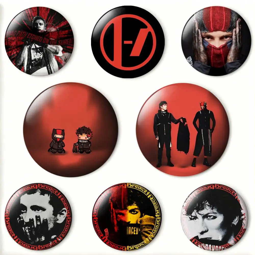 T-Twenty One Pilots Band  Laser Badge Applicable For Backpack Clothes Hats Decor Creative Accessories
