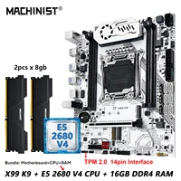 MACHINIST nueva actualización X99 kit de placa base opcional LGA 2011-3 Xeon E5 2680 V4 CPU y 16GB DDR4 RAM NVME M.2 TPM 2,0 interfaz