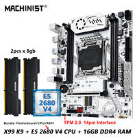 MACHINIST New upgrade X99 Motherboard kit Optional LGA 2011-3 Xeon E5 2680 V4 CPU and 16GB DDR4 RAM NVME M.2 TPM 2.0 Interface