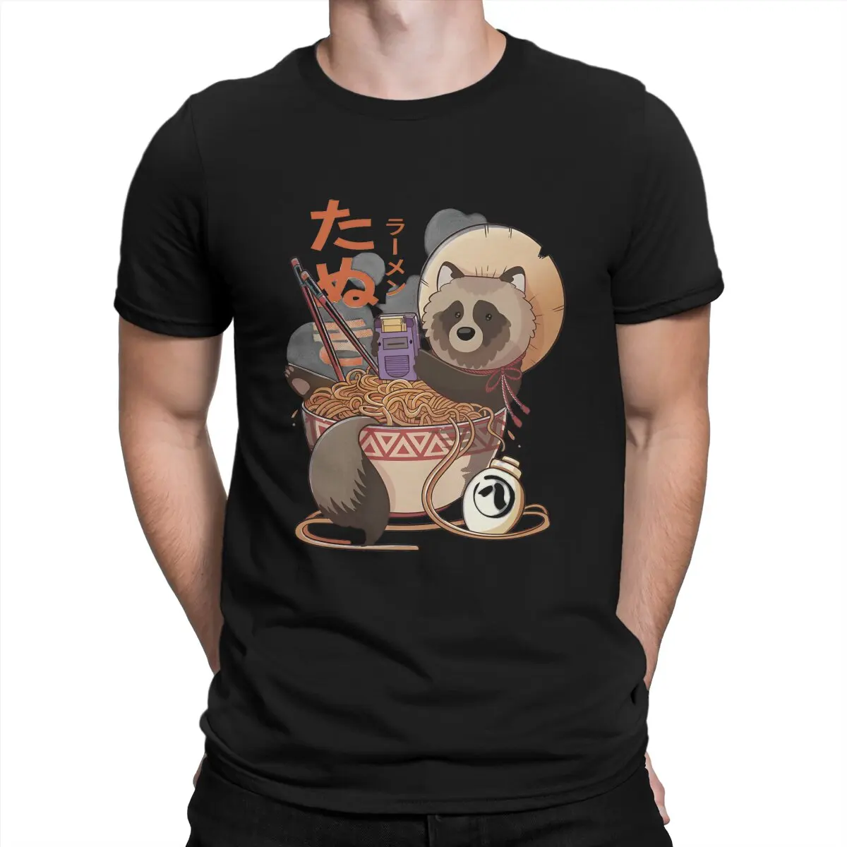 Raccoon Tanuki T Shirt Classic Teenager Homme High Quality Tshirt Loose O-Neck Men Tshirts