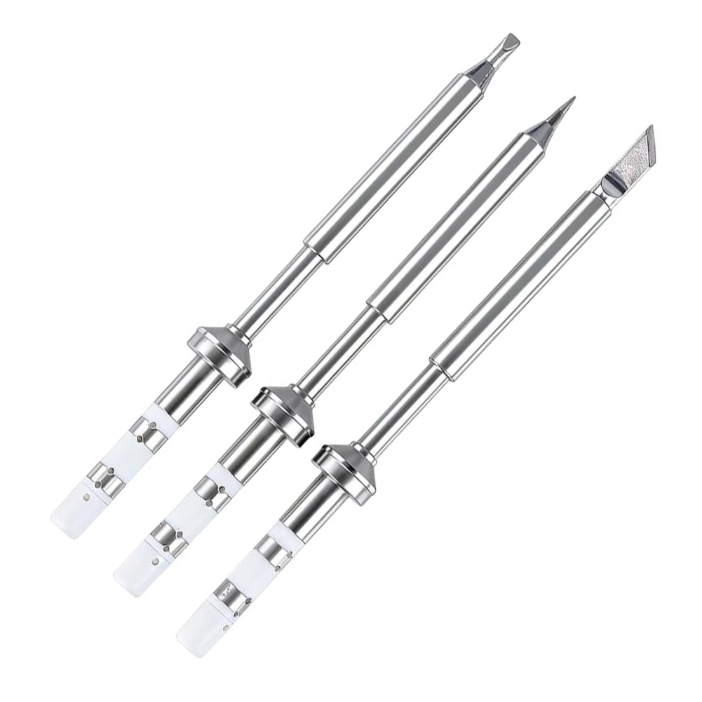 For DIY Electronics 4 PCS Pinecil V2 Tips Fast Heating Tips Secure Screw Installation Stainless Steel Construction