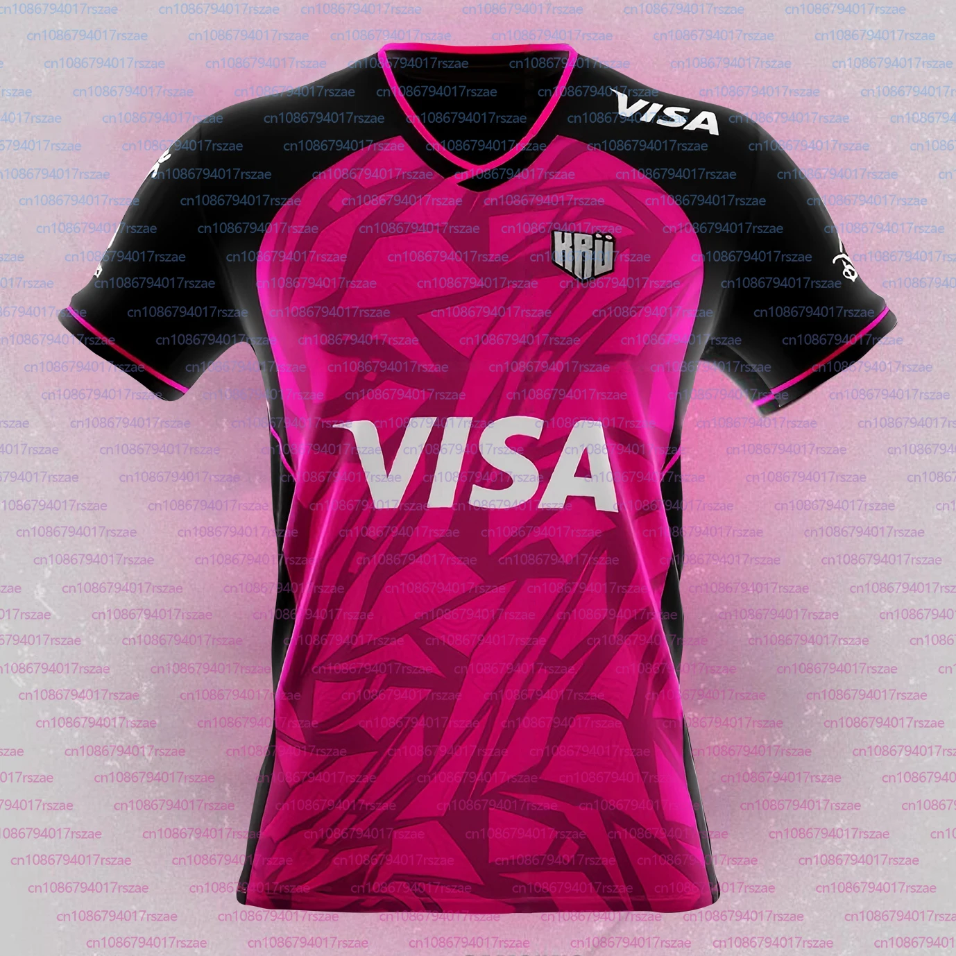 KRU ESports Club 24/25 Jersey del equipo CSGO Valorant League Player uniforme ropa hombres mujeres transpirable Gaming las camisetas rosas